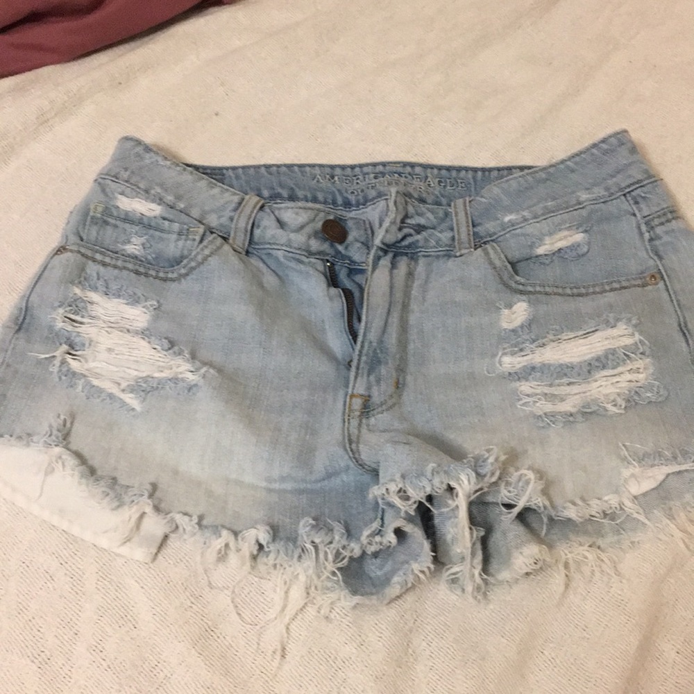 Festival distressed jean shorts